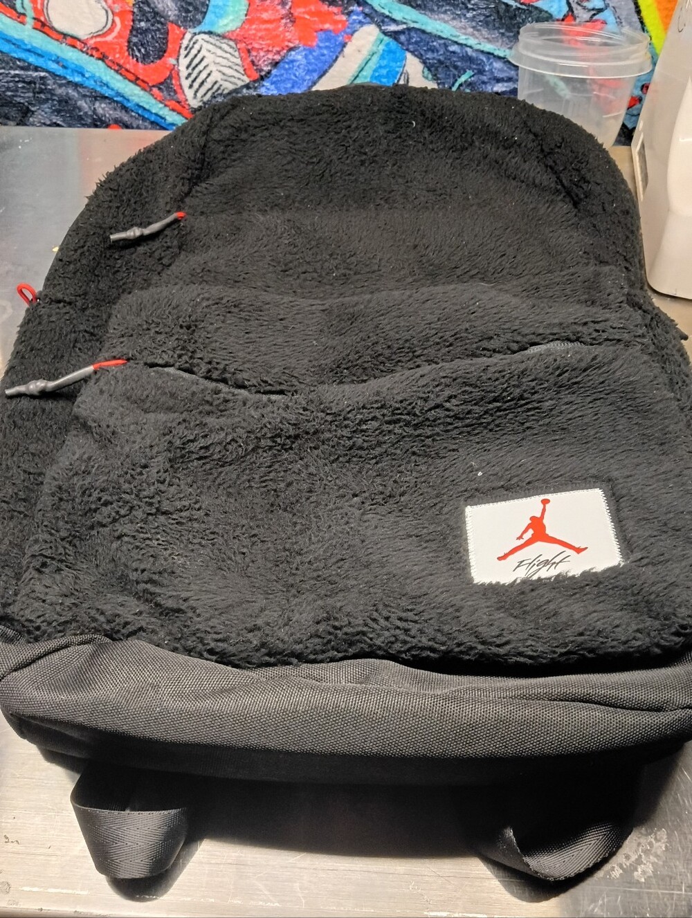 Jordan Black Sherpa Backpack